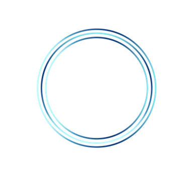 Tiga lingkaran biru pada logo